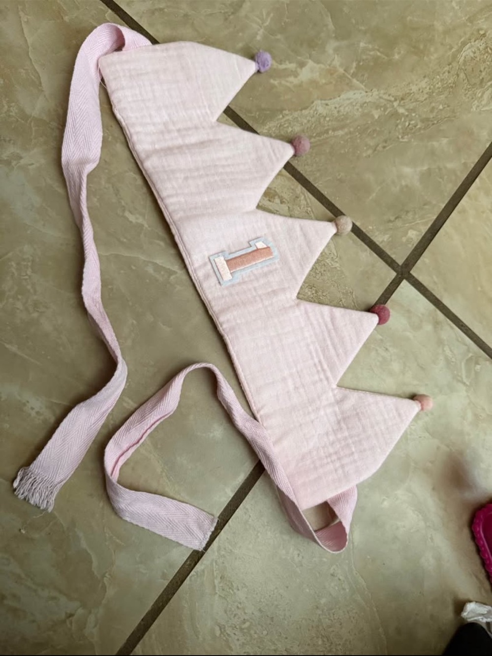 Light Pink Quilted Fabric Princess Crown Headband